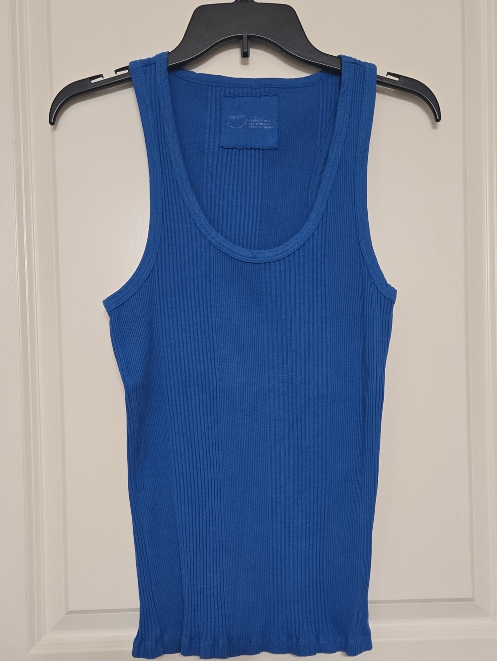 aerie Ribbed Scoop Tank in Royal Blue